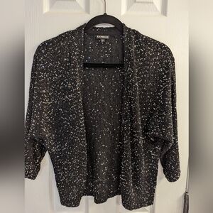 Express sequin 3/4 sleeve sweater.